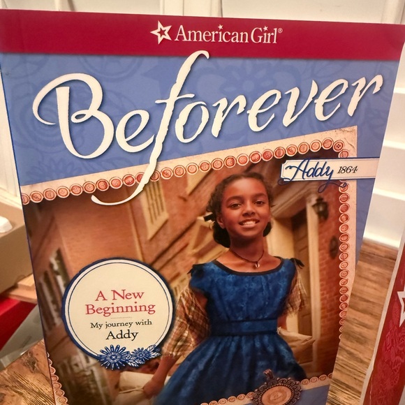 American Girl Addy Walker Mini Doll with Blue Dress and Books - Picture 4 of 5